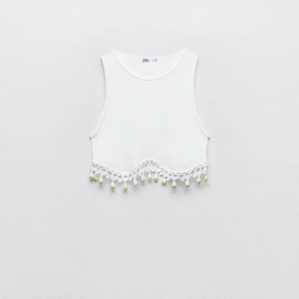 Zara limited edition shell crop top
